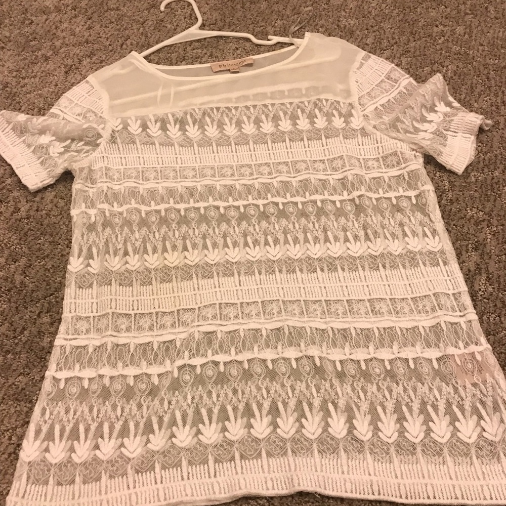 Philosophy Lacey see through blouse